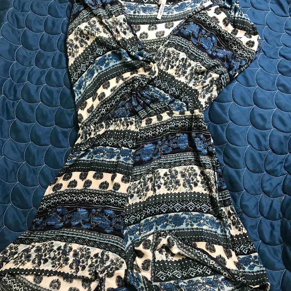 Bohemian short sleeve romper